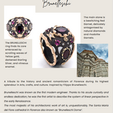 Brunelleschi Ring with Garnet, Rhodolite Garnet and Diamond