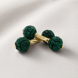 Enchantment Hand-Carved Malachite Cufflinks