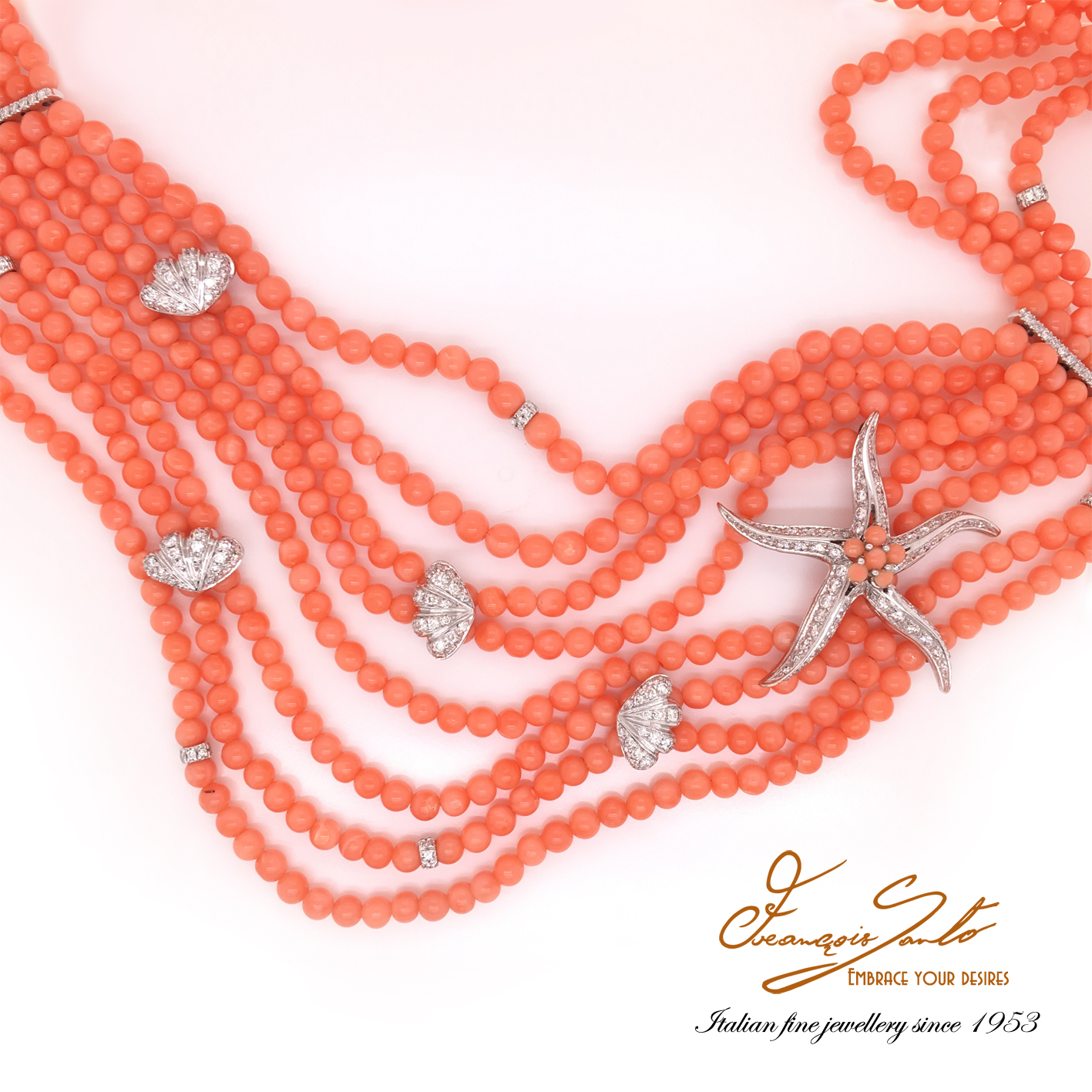 CAPRI Coral necklace item #166 - Embrace Your Desires